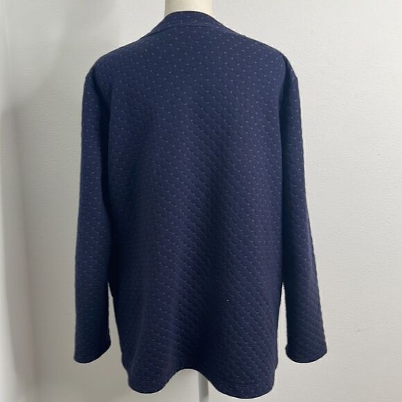 Croft and Barrow 3/4 zip sweatshirt jacket. Size PL. hand warmer pockets. - Picture 3 of 6